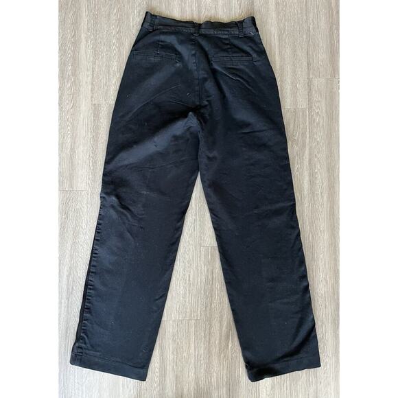 ZARA Black Patchwork Cargo Pants Women’s Size M Utility Pockets Straight Leg - Picture 2 of 6